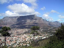 Blick auf Kapstadt, mit Tafelberg